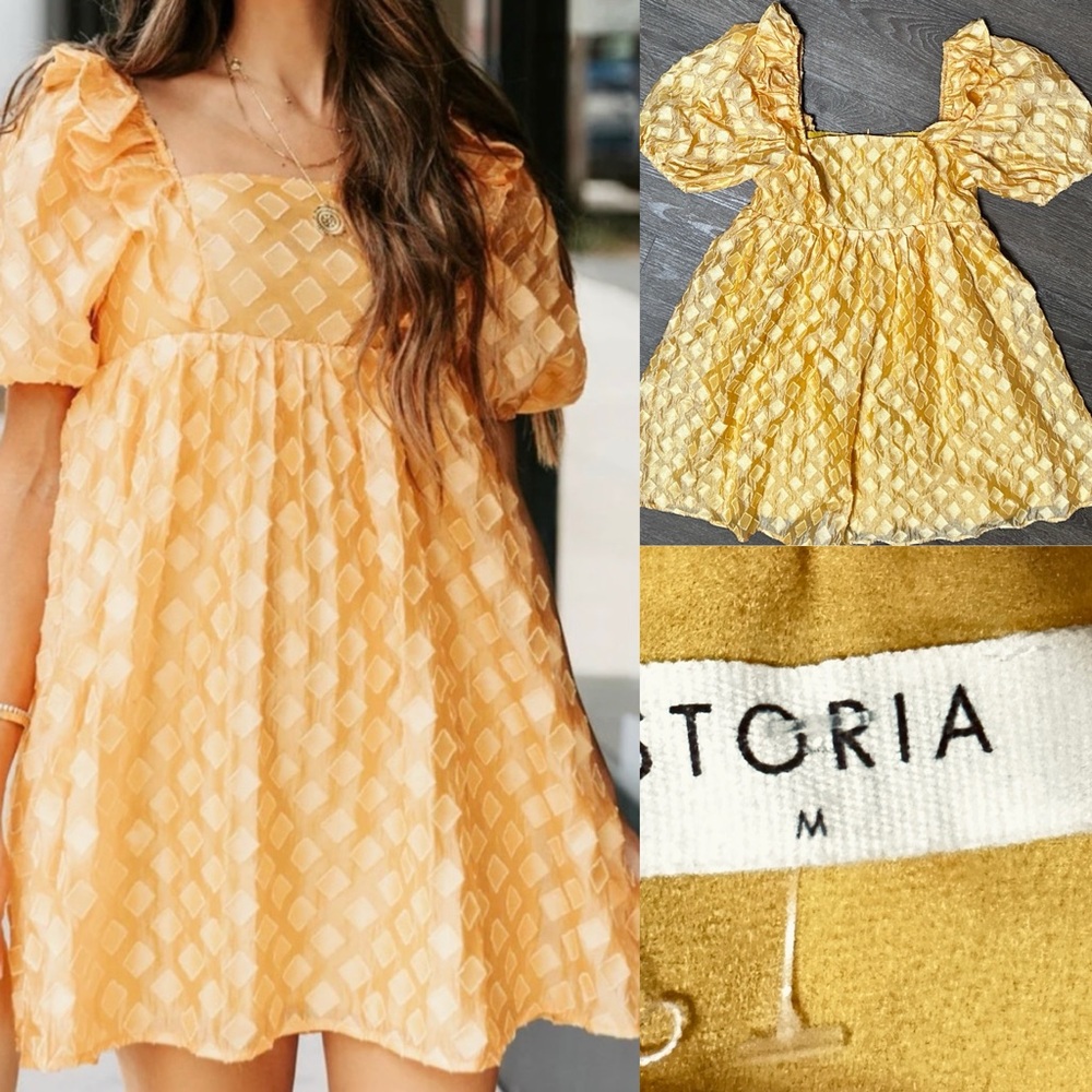 Storia Unforgettable Sunrise
Textured Babydoll Dress Size Medium m - Picture 3 of 11